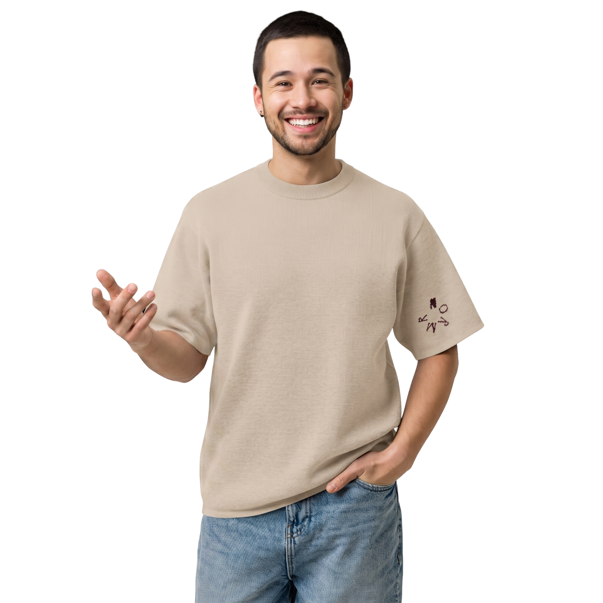 Person wearing Beige Brown shirt